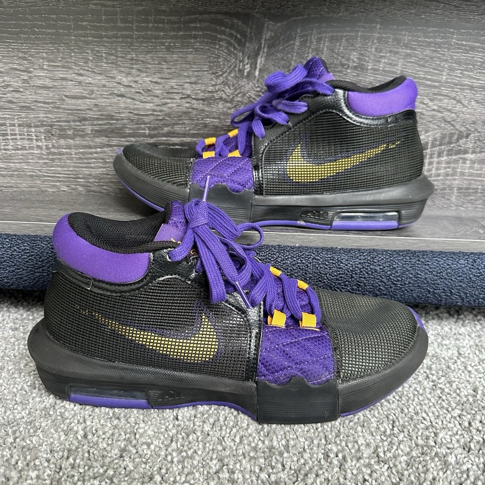 NIKE LEBRON WITNESS 8 VIII Black/Purple/Gold‎ Men's Shoe Size 8.5/9  FB2239-001